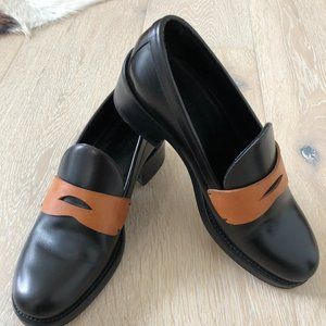 Bibliotek Black Leather Penny Loafers